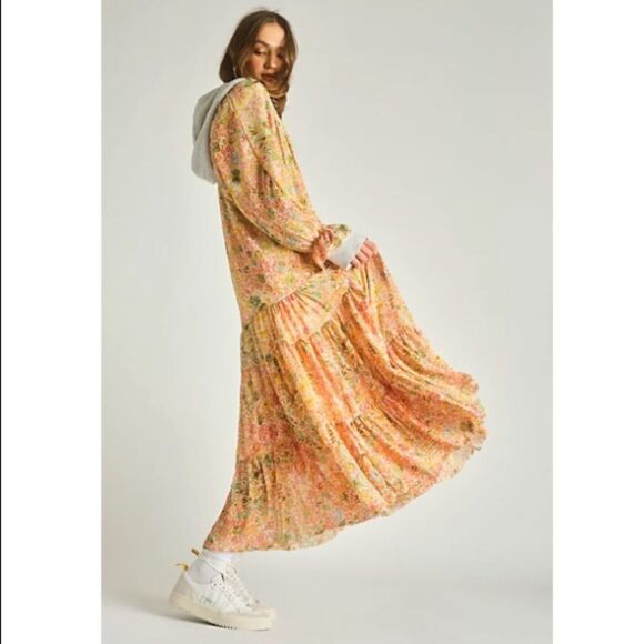 Free People Feeling Groovy Maxi Dress Mauve Size M - Picture 2 of 8